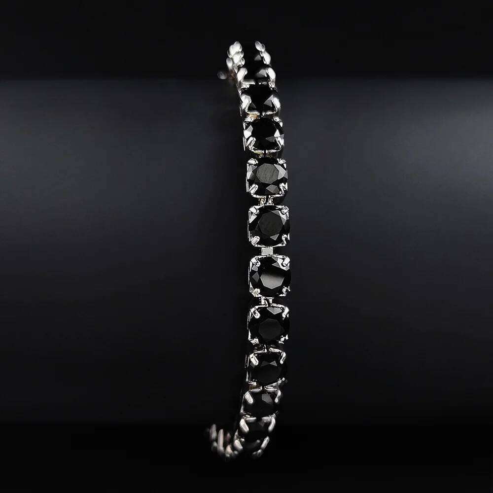 Sliver Color 3mm 4mm 5mm Black Bracelet Bangle for Women Wedding Fashion Jewelry Party Gift S4777 Z260313