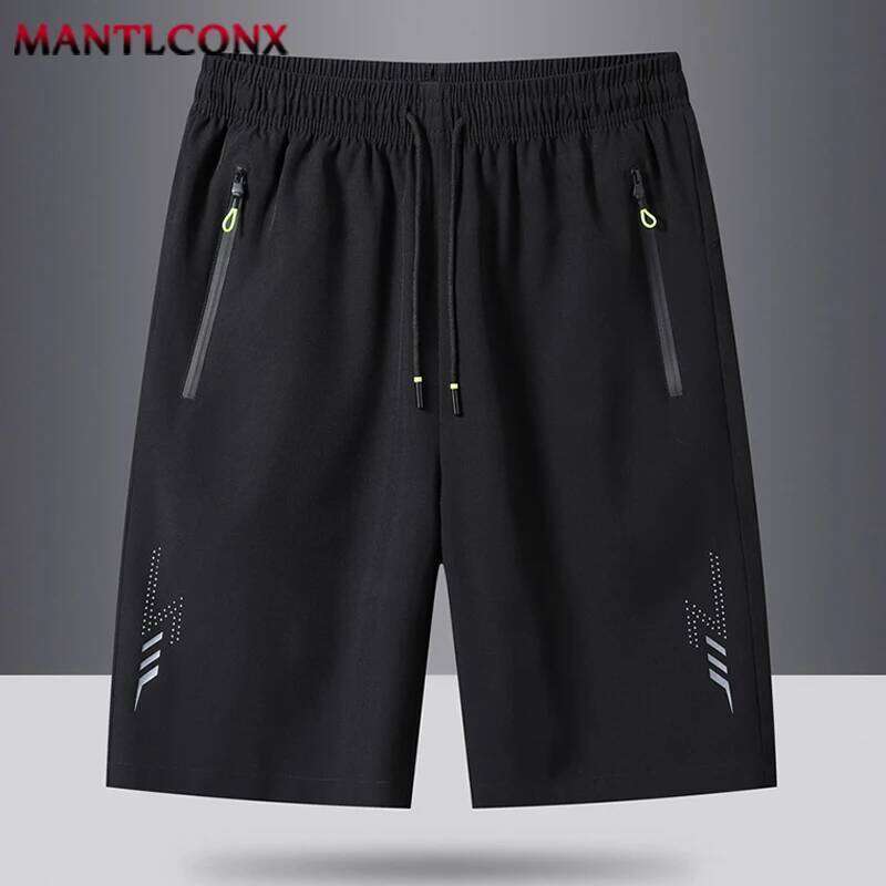 Summer Men's Sport Cool Sportswear Running Shorts Casual Bottoms Gym Fitness Training Jogging Short Pants Men Black Gray Z260314