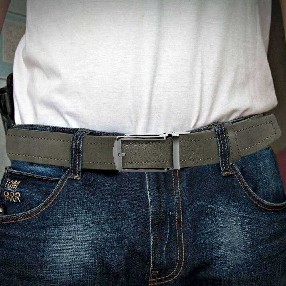 Mens Belts Metal Automatic Buckle Quality Genuine Luxury Leather for Men Famous Brand Belt Wome Z260226