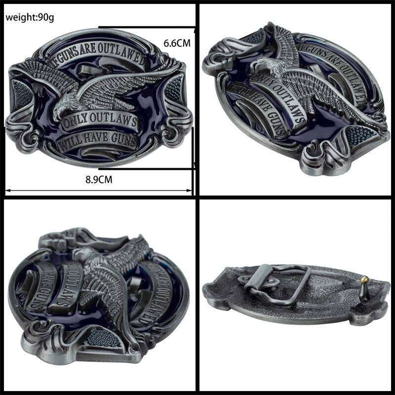 US Badge Belt Guns Freedom Men Leather Belts Metal Buckle Z260226