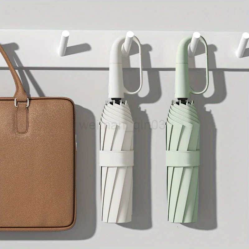 Strong Reinforced Wind-resistant Rain-resistant Dual-purpose UV-resistant Fully Automatic Ring-buckle Umbrella Outdoor Portable H260314