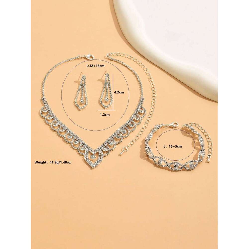 Women's Claw Chain Design Hollow Earrings Necklace Bracelet Jewelry Set Wedding Banquet Party Holiday Gift Z260313