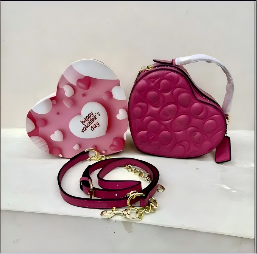 2026 Lady hot fashion luxury designer bag shoulder bag purse crossbody purse shuolder handbag wallet on chain cross embossing Floral Heart Bag Valentine's Day gift