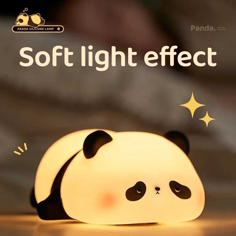 Panda Night Light Rechargeable with Timer Bedside Table Lamp Perfect Christmas or Birthday Gift Panda Room Decor Y260314