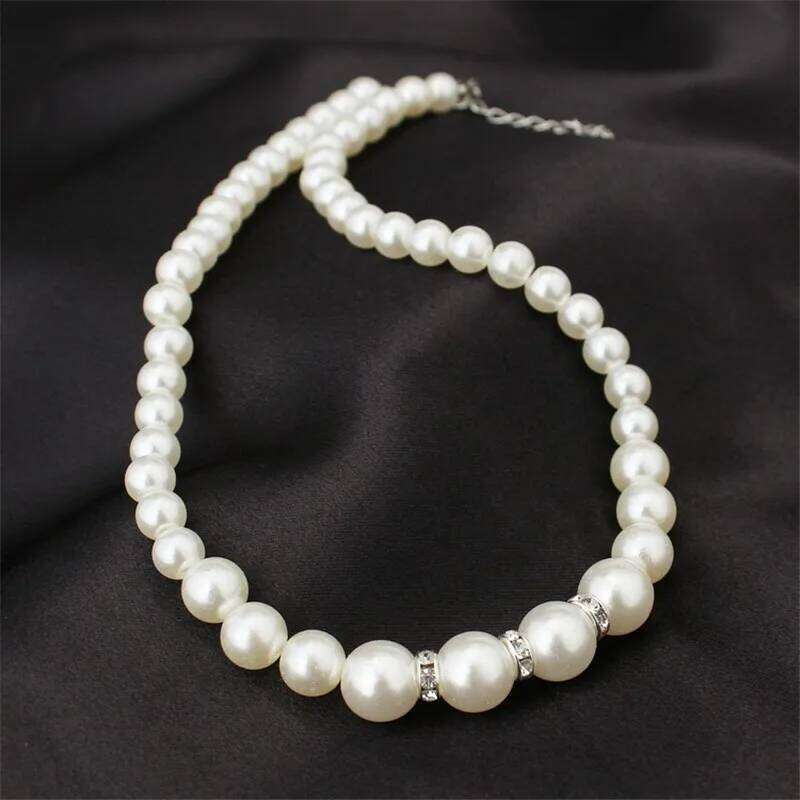 N308 Wedding Engagement Women Simulated Pearls Set Necklace Earrings / Bracelets Fashion Jewelry For Lady Party Gift Z260313