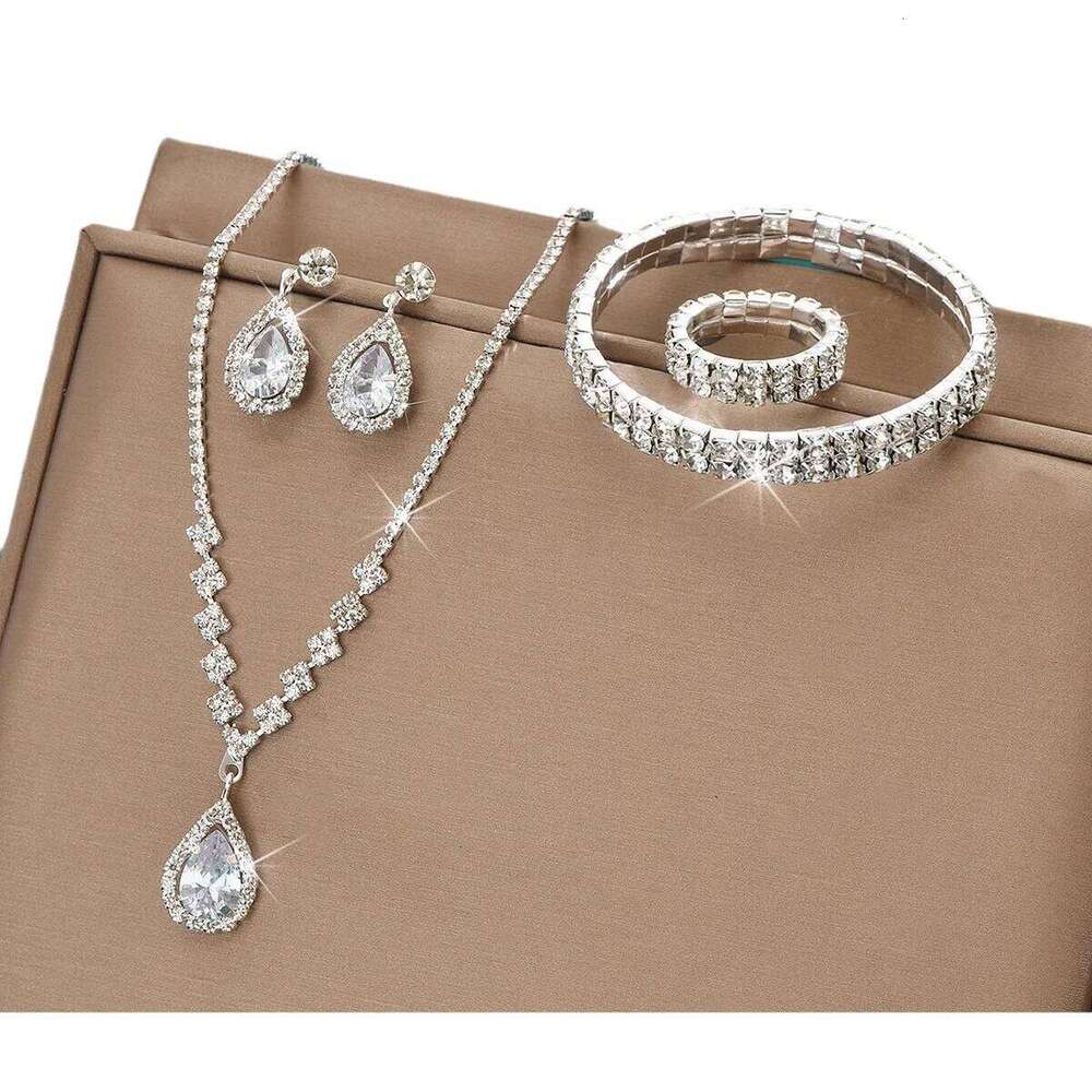 5 Women's Fashion Droplet Earrings Necklace Bracelet Ring Set Wedding Banquet Party Holiday Gift Z260313