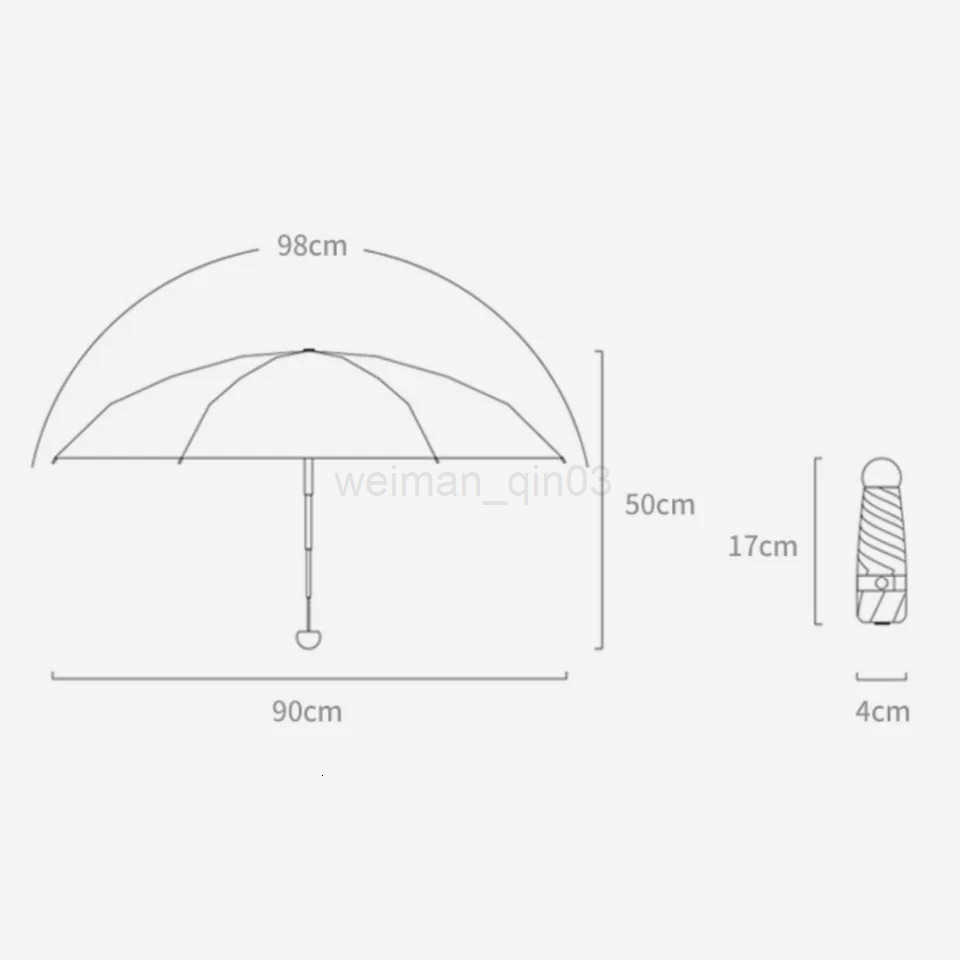 New Mini Capsule Folding Umbrella Vinyl Portable Sun Rain Umbrella UV Sunshade UPF50 Pocket Parasol for Outdoor H260314