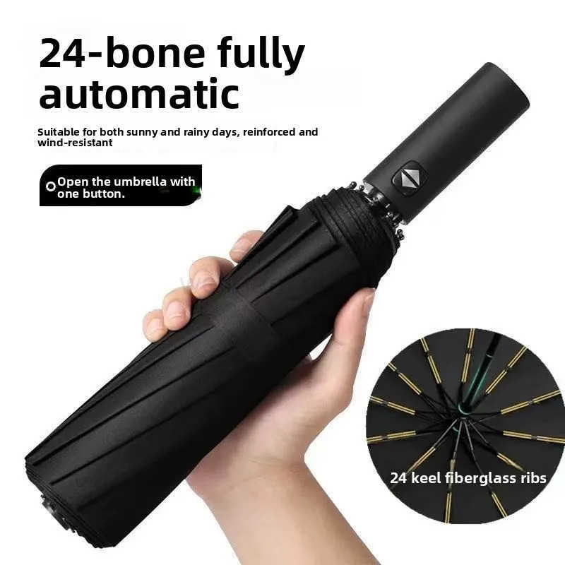 Automatic umbrella sunshade self-opening vinyl sunscreen UV protection folding sun umbrella H260314