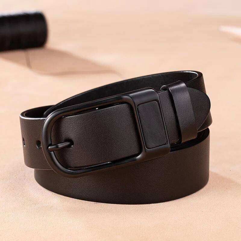 Men's luxury Trouser pants Wide cowhide Stomach harness Natural leather lined up brand Corset Brown belt Z260226