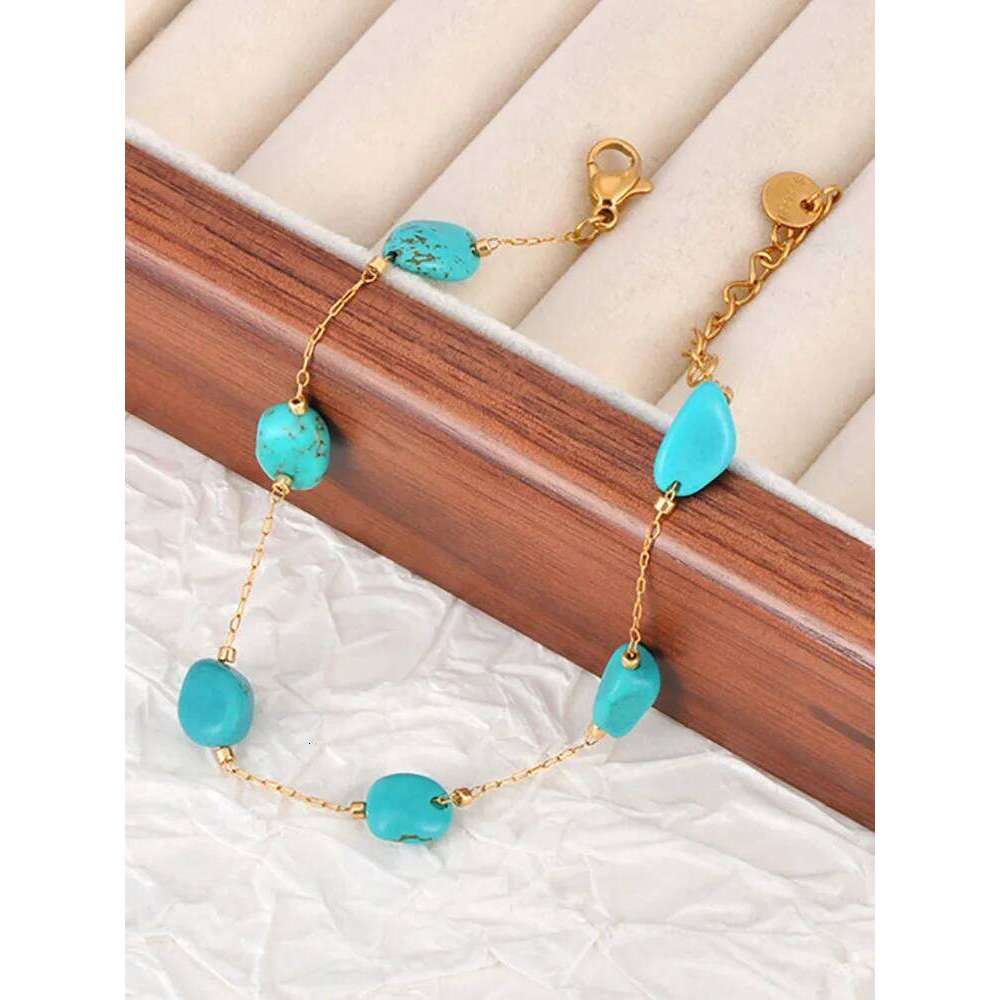 Lokaer Colorful Natural Stone Beads Chain Bracelet for Women Trendy Bohemia Stainless Steel Handmade Jewelry tiki B24106 Z260313