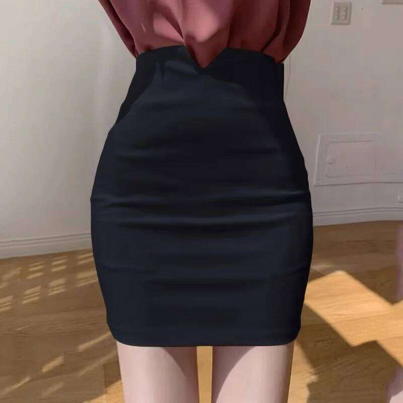 With Slit Office Skirts for Woman Tight White Black High Waist Formal Wrap Midi Women's Skirt Casual Summer 2025 Premium Clothes Z260314