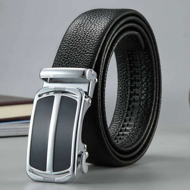 Leather Automatic Buckle First Layer Real Cowhide Business Youth Men's Versatile Middle-aged Casual Belt Z260226