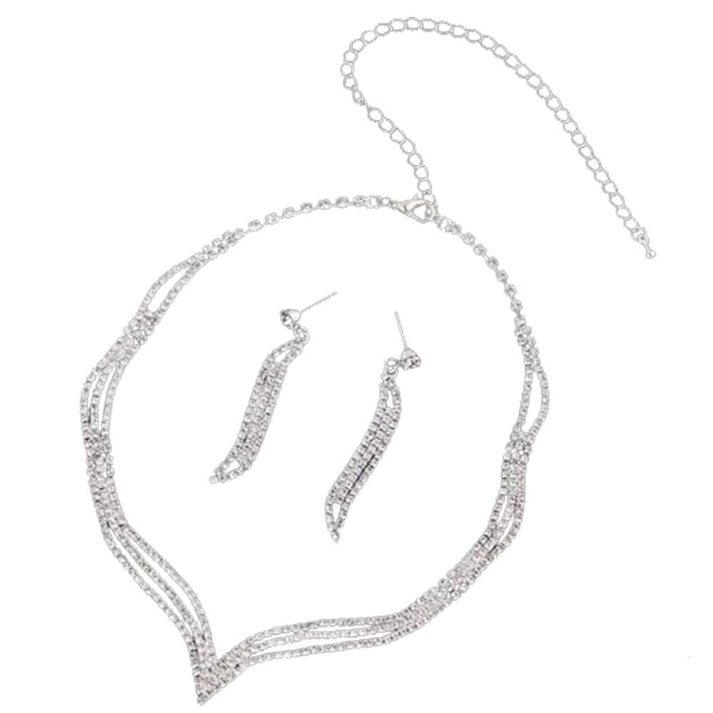 Women's Elegant Set Vintage Dress Earrings and Necklace for Birthday Valentine's Day Gift Z260313