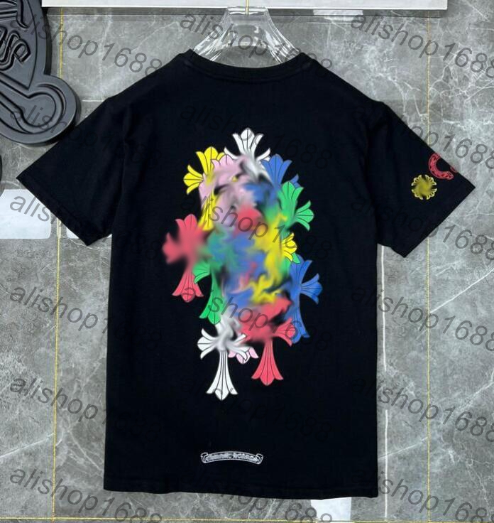 5A mens designer clothes fashion graphic t shirts men 26ss designer t shirt American summer tees short sleeves casual embroidered sanskrit sanskrit cross Loose tees