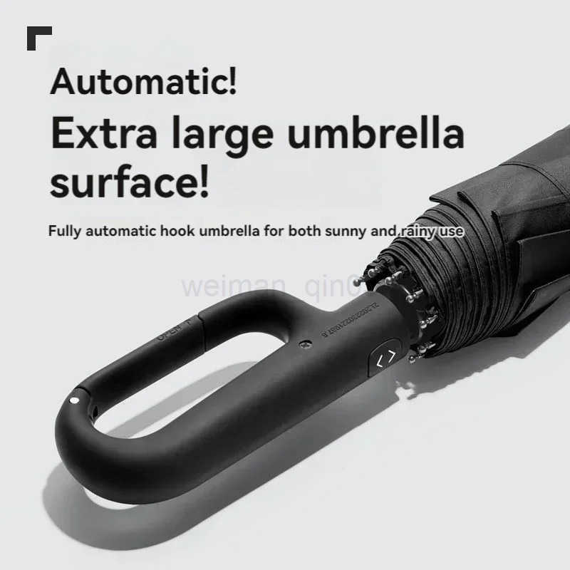 Latest Extra Large Reinforced Wind-resistant Rain-resistant Dual-purpose UV-resistant Fully Automatic Ring-buckle Umbrella H260314