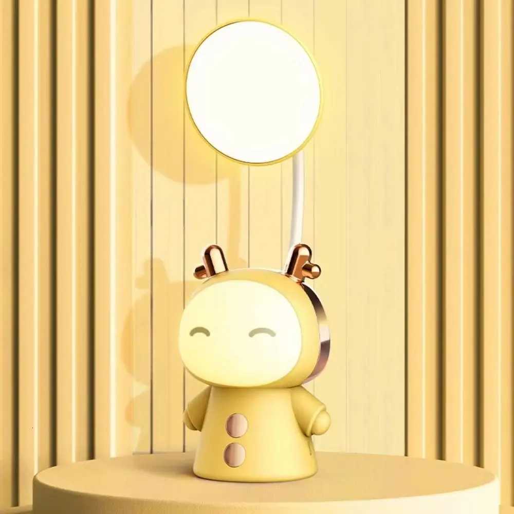 Eye Protection Creative Cute LED Desk Lamp Lovely Portable Cartoon Table Lamp USB Rechargeable Dimmable Night Light Kids Bedroom Y260314