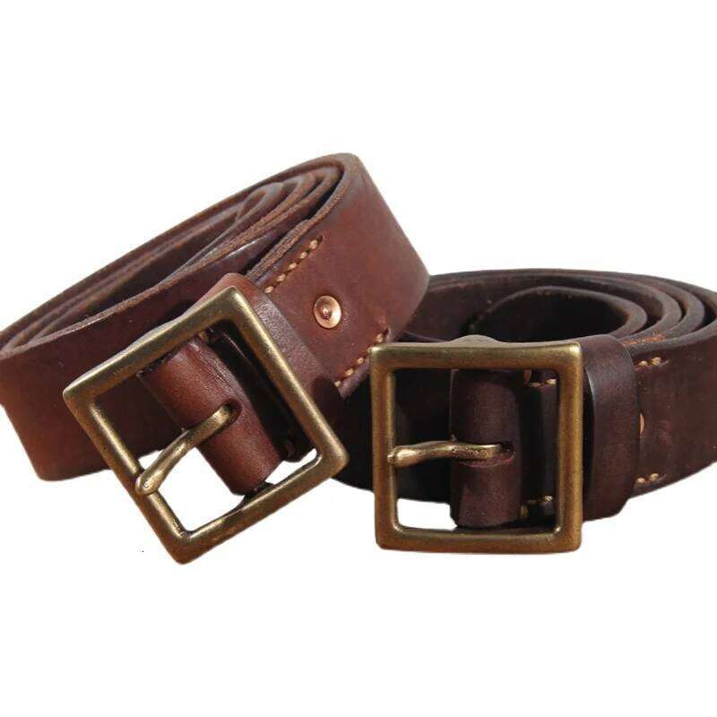 4CM Genuine Leather For Men's High Quality Brass Buckle Jeans Casual Belts Extra Thick Natural Cowhide Rough Style Z260226