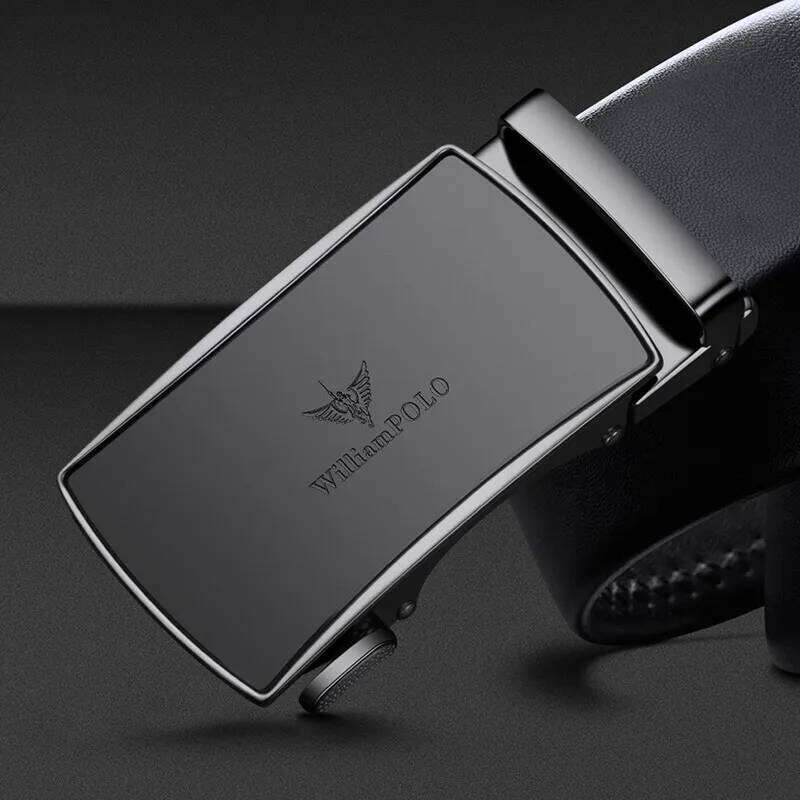 Men's leather fashionable automatic buckle belt, high-end casual pants belt Z260226