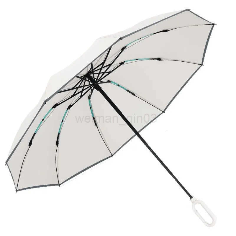 20Bones Windproof Manual Folding Umbrella with Loop Buckle UPF50Mens and Womens Portable Compact Sunshade Umbrella H260314