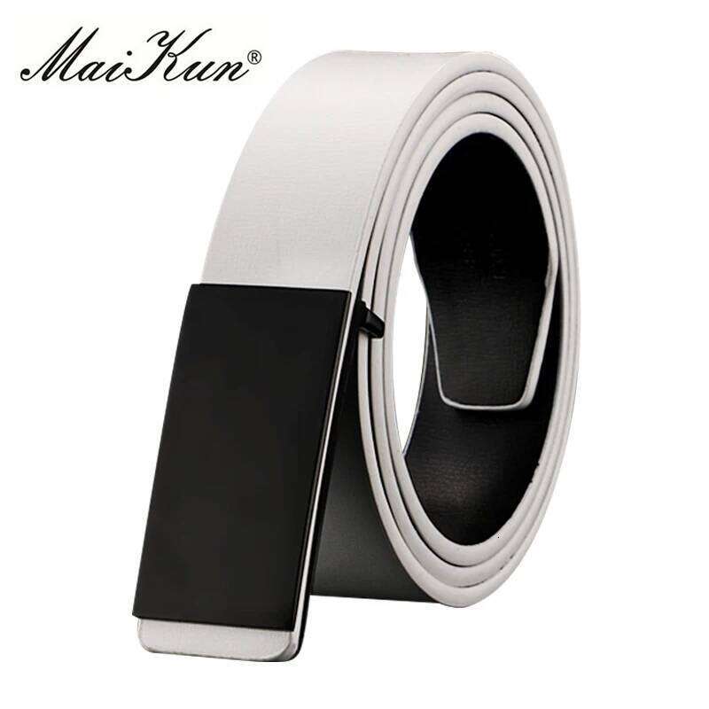 Maikun PU Leather Belts Unisex Brand Luxury Men Women High Quality Belt for Jeans Z260226