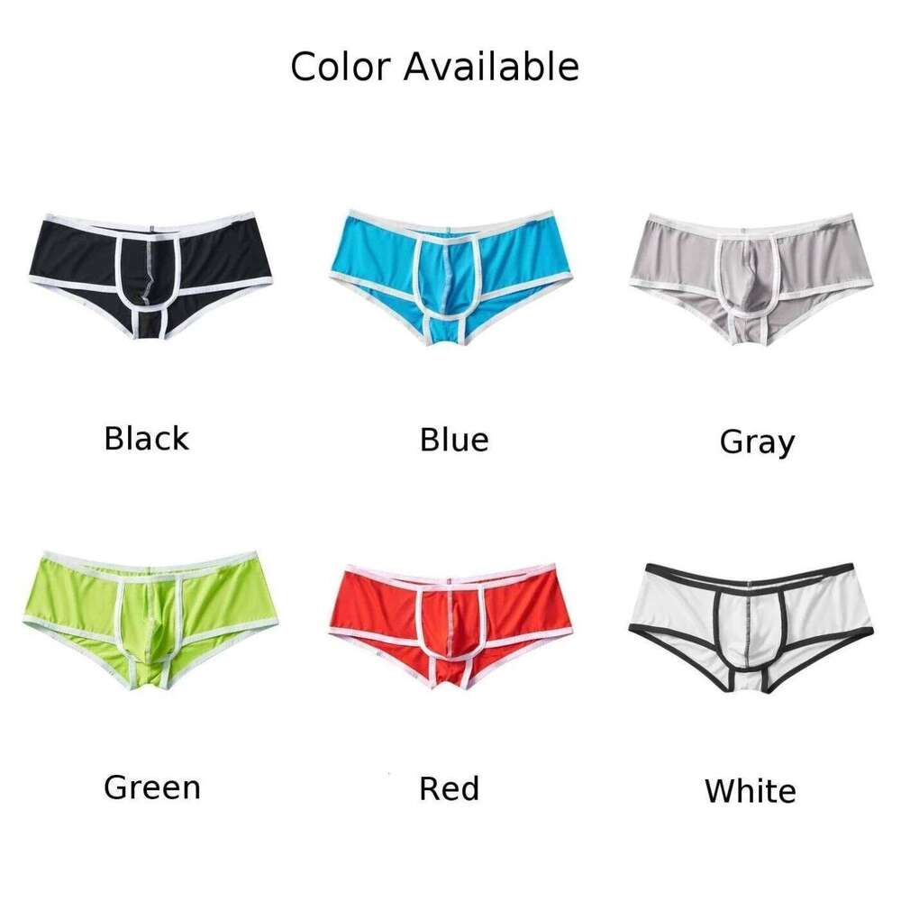 Mens Shorts Stretch Low Waist Underwear Thin Panties Seamlessshorts Soft Pouch Underpants Hombre Lingerie Z260314
