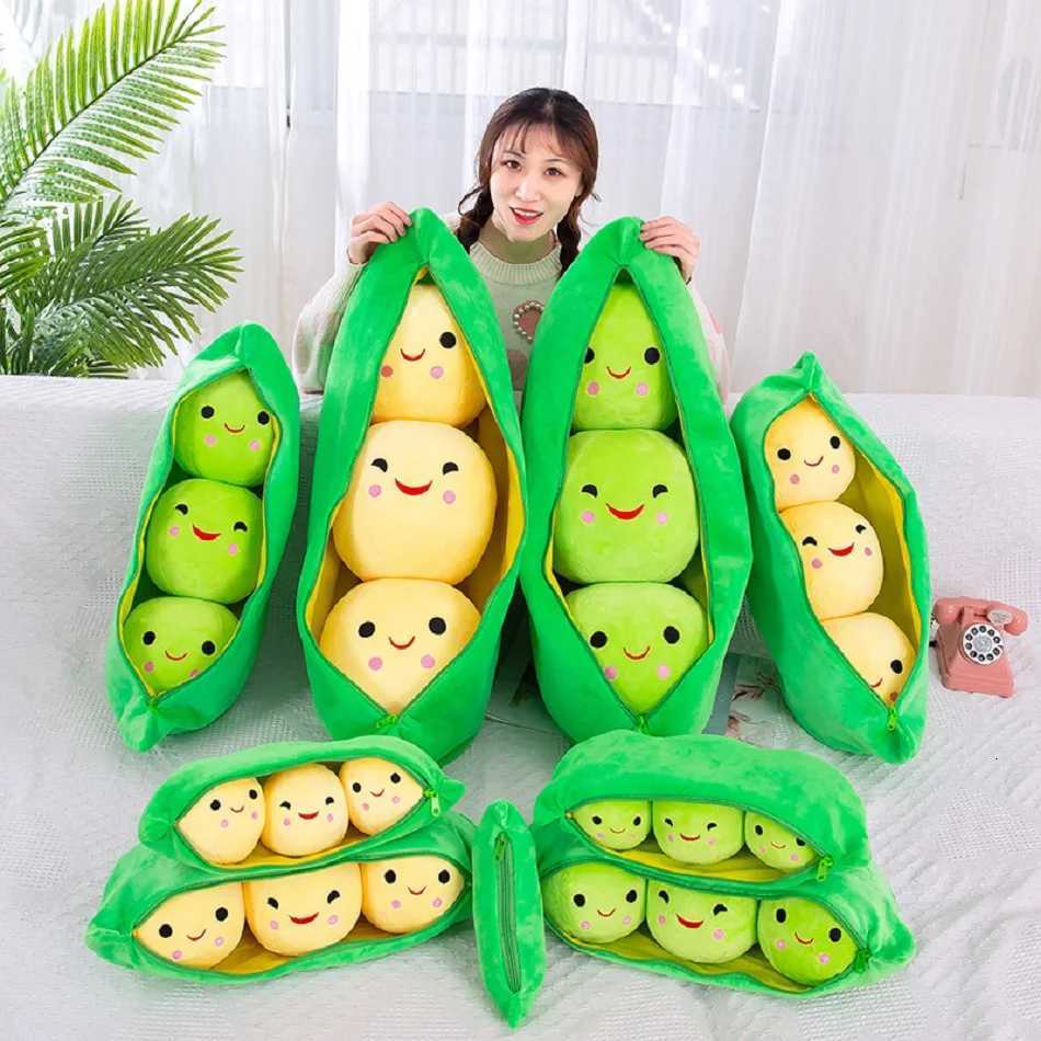 Pea Pillow Doll 25/40/70cm Soft Stuffed Plushies Cute Plush Toy Childrens Sleep Comfort Doll Girl Gift Sofa Ornament Y260314