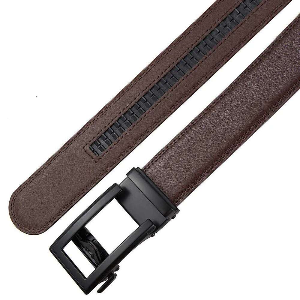 3.5cm New Business Automatic Buckle Classic Men's Second-layer Cowhide Leather Belt Versatile Clothing Accessories Z260226