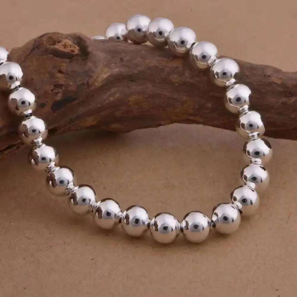 Vintage 925 Sterling Silver Beads Bracelets For Women Simjple Adjustable Ball Bracelet Party Wedding Charms Jewelry Z260313