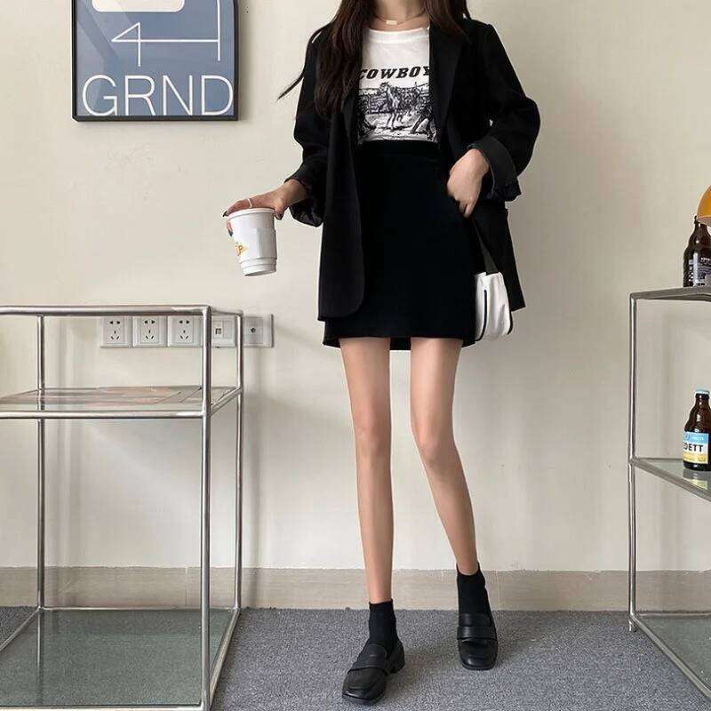 Skirts Women Retro Mini Bodycon Empire Popular All-match Ulzzang Summer Vintage Chic Temperament Charm Design High Waist Ladies Z260314