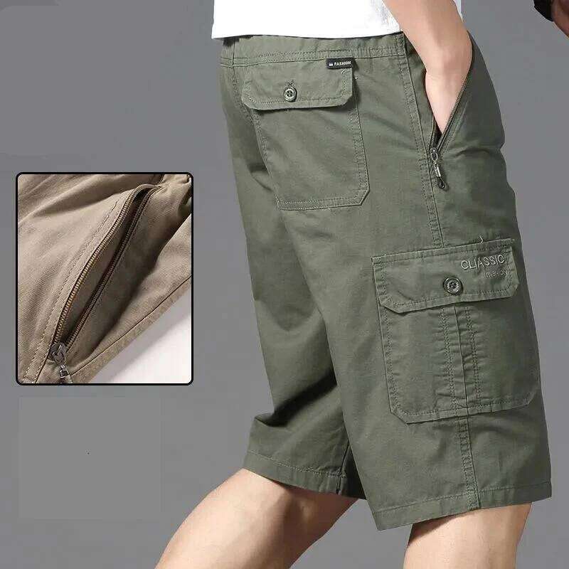 Big Size Men's Sports Casual Fashion Loose Straight Cargo Shorts Cotton Comfortable Beach Running Short Pants Z260314
