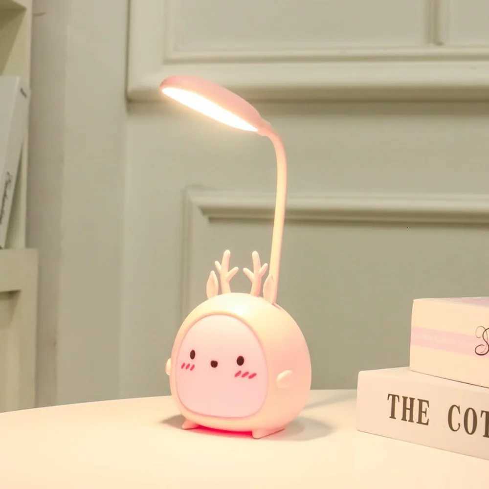 New creative cartoon deer cute LED charging eye protection night light student bedroom dormitory folding reading desk lamp Y260314