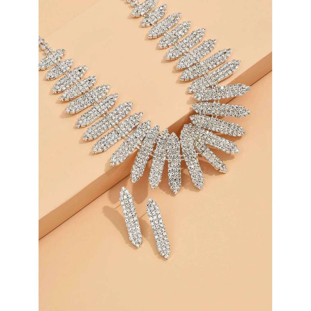 3 Women's Jewelry Set Tassel Water Diamond Earrings Necklace Luxury Party Fashion Accessories Z260313
