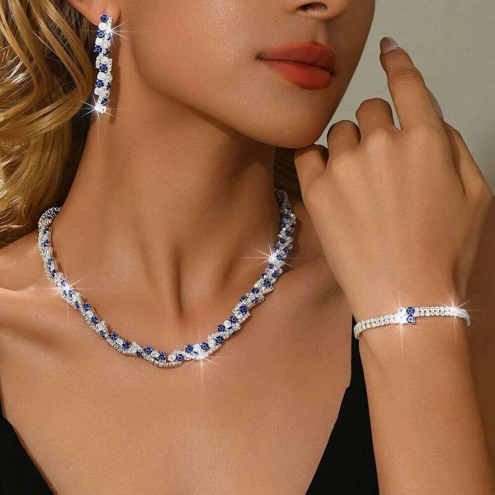 Ins Premium Fresh Shining Necklace Earrings Bracelet Ring Four Piece Set with Versatile Daily Outfit Z260313