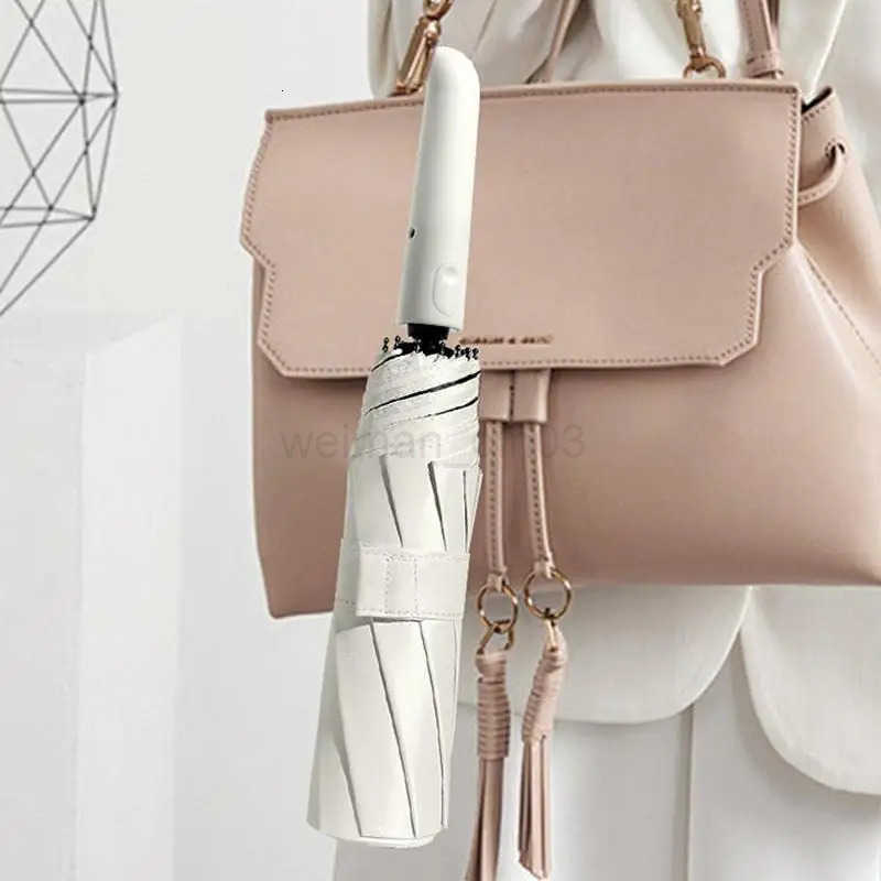 Ring Buckle Design Automatic Umbrella For Men Women Folding 105CM Large Strong Sunshade UV Protection Umbrella H260314