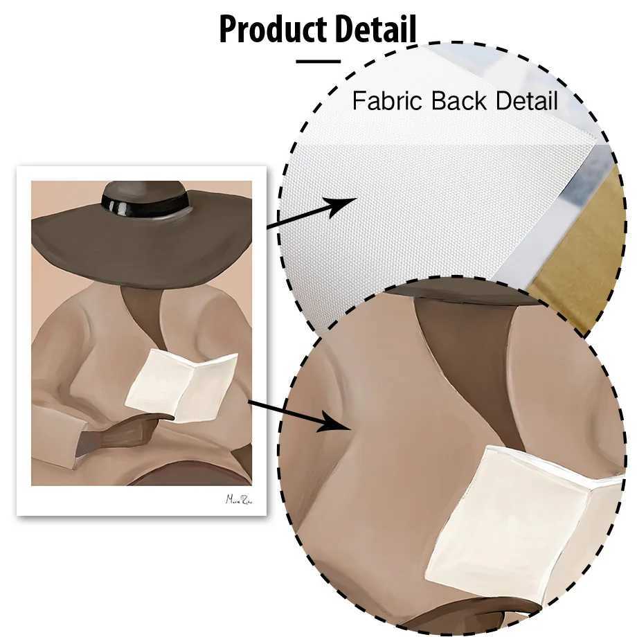 Boho Girl Book Line Rainbow Vase Quote Wall Art Canvas Painting Abstract Posters Prints Hotel Bar Pictures For Living Room Decor D260314