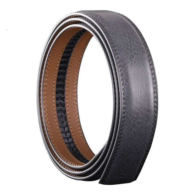 Grey Automatic Buckle Belts For Men Luxury Brand Genuine Leather Male Casual Formal Dress Belt High Quality B281 Z260226