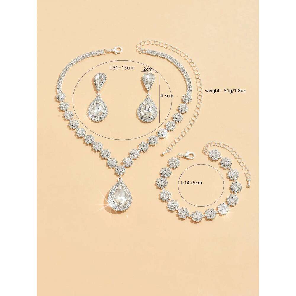 4-piece Women's Trendy Claw Chain Series Sunflower Droplet Pendant Earrings Bracelet Jewelry Set Banquet Party Festival Gift Z260313