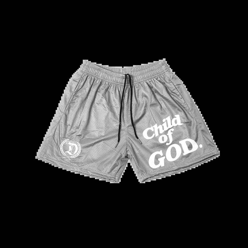 Child of God Print Basketball Sport Training Breathable Fashionable Men Fashion Shorts Streetwear Z260314