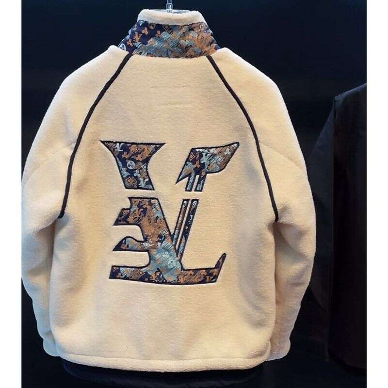 New Light Luxury Men's Winter Fleece Youth Trend Niche Stand Collar Long Sleeve Jacket Versatile Korean Version Loose Fit Luanyun