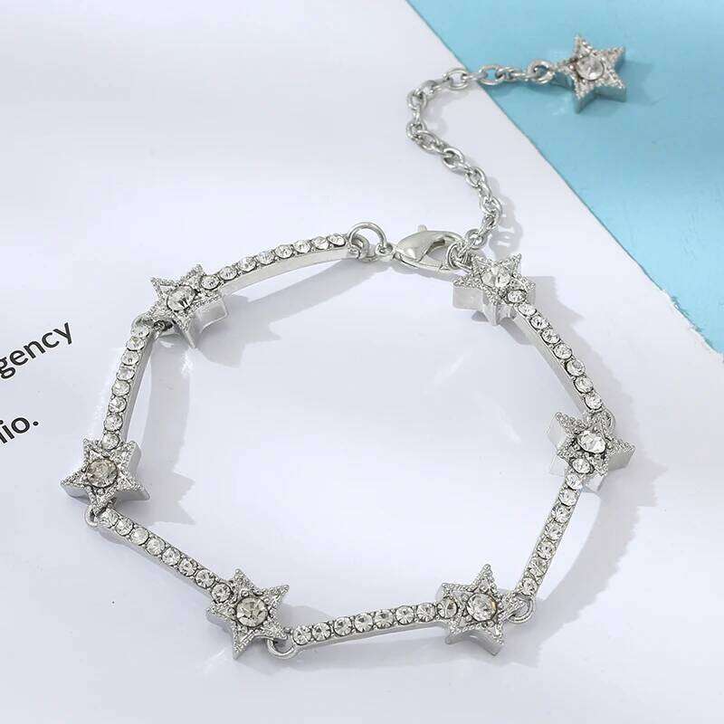 Shinning Star Charm Adjustable Cubic Zirconia Chain Bracelets Bangles For Women Men Couple Jewelry Gift Dropshipping Z260313