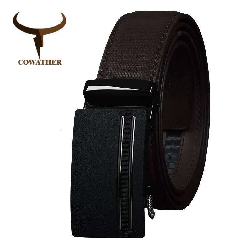 COWATHER New Arrival Alloy Cow Genuine Leather Belt Cowhide Strap Automatic Buckle Waistband For Men CZ146 Z260226