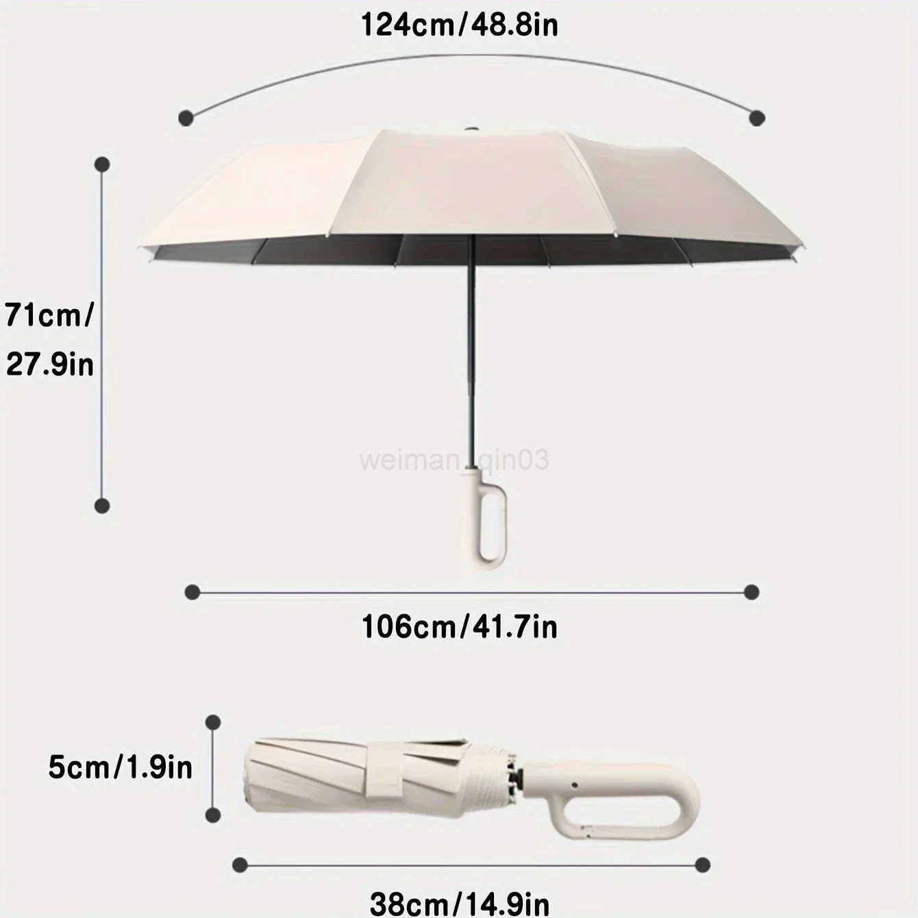 20 Bones Windproof Strong 105CM Reinforced Automatic Folding Umbrella for Men Large Buckle Handle Wind and Water Resistant H260314