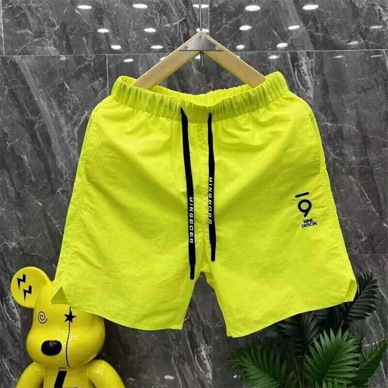 New Men's Casual Beach Breathable Quick Dry Vintage Personality Hip Hop High Street Streetwear Drawstring Shorts Z260314