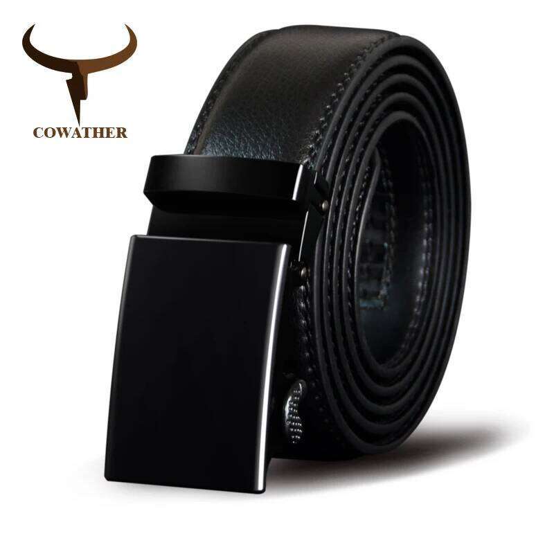COWATHER Belt Cow Genuine Leather Male Strap Cowskin Automatic Belts Cowhide Alloy Buckle Men Straps Newest Waistband Z260226
