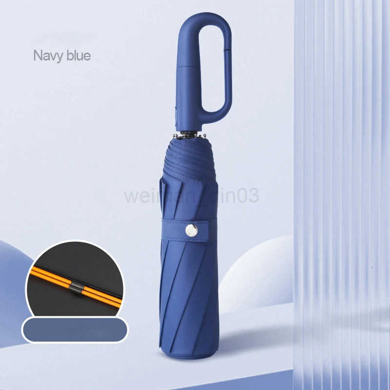 20 ribbed buckle design fully automatic mens and womens folding super large and strong sunshade double umbrella sun umbrella H260314