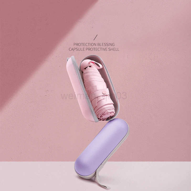 Mini Sunshine Umbrella Pocket Small and Handy 50 Folded UV Resistant Pocket Umbrella with Black Glue Sunshade and Sunscreen H260314