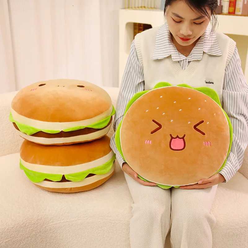 Simulation Hamburger Fries Children Girl Doll Hamburger Fries Plush Toy Pizza Snack Pillow Sofa Ornaments Toy Y260314