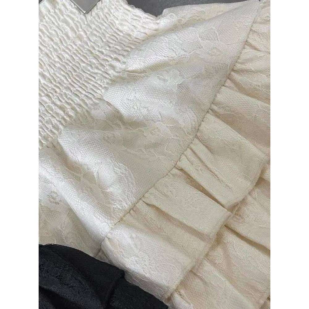 Streetwear Y2k Ruffles Mini Women Sweet Kawaii High Waist Lace A Line Skirt Summer Korean Fashion Black Ball Gown Skirts Z260314