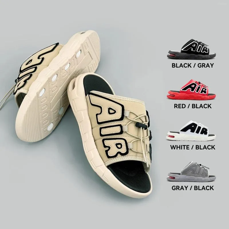 2026 Men Women Fashion Slide Sandals Non-Slip Adjustable Drawstring Beach Slippers