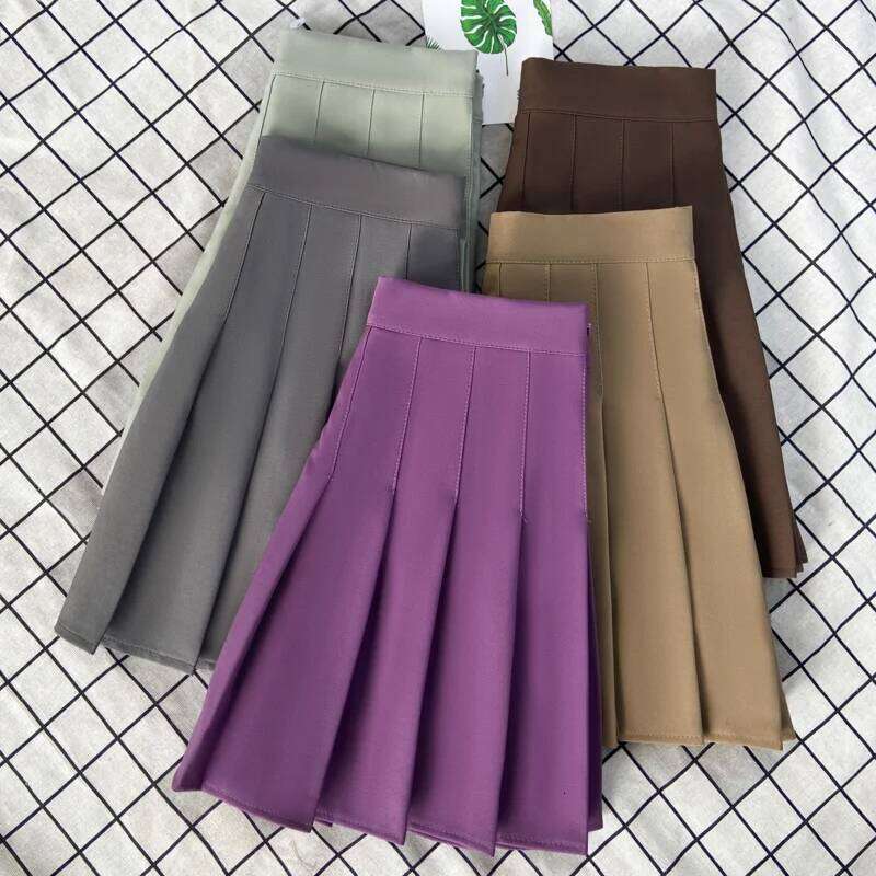 Women's Skirt Fashion Summer High Waist Black a Line Mini Pleated Short Skirts for School Girls Korean Style Ladies Clothing Z260314